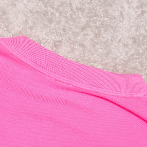 Gap Atomic Pink French Terry Oversized V Neck Sweatshirt Womens Size M NWOT - Picture 11 of 12